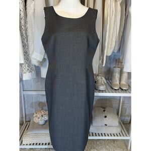 Black Label by Evan Picone Women's Size 10 Gray Sheath Dress #0418